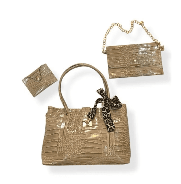 Luxurious Handbag Set with Elegant Textured Design